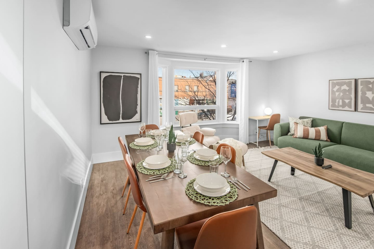 You are surrounded by tasteful decor and warm tones, making the dining room a perfect setting for any occasion.
