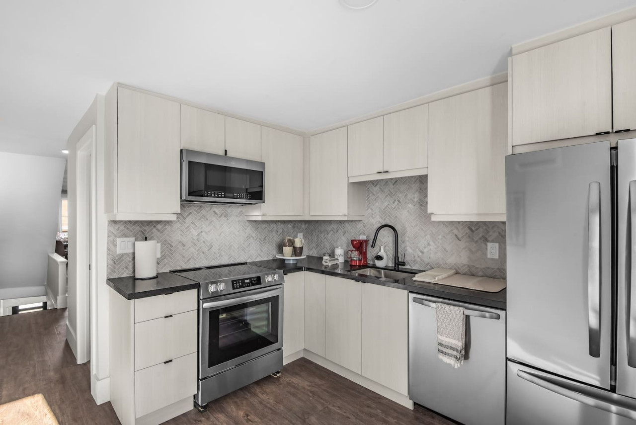 As you step into the kitchen, the clean lines and functional design make you eager to start cooking your favorite dishes.