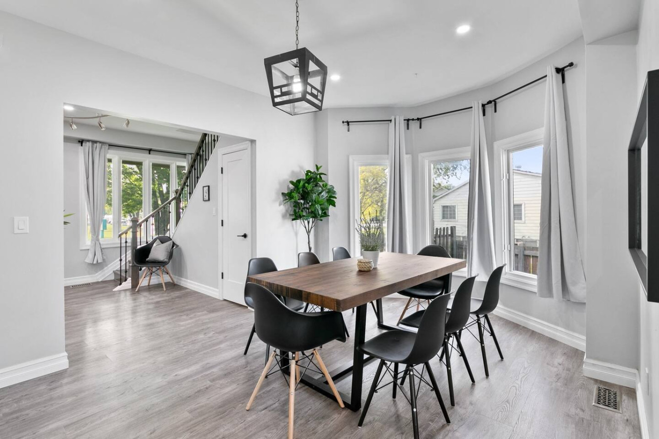 The dining area invites you to savor every moment, whether enjoying a quiet meal or hosting a festive gathering.