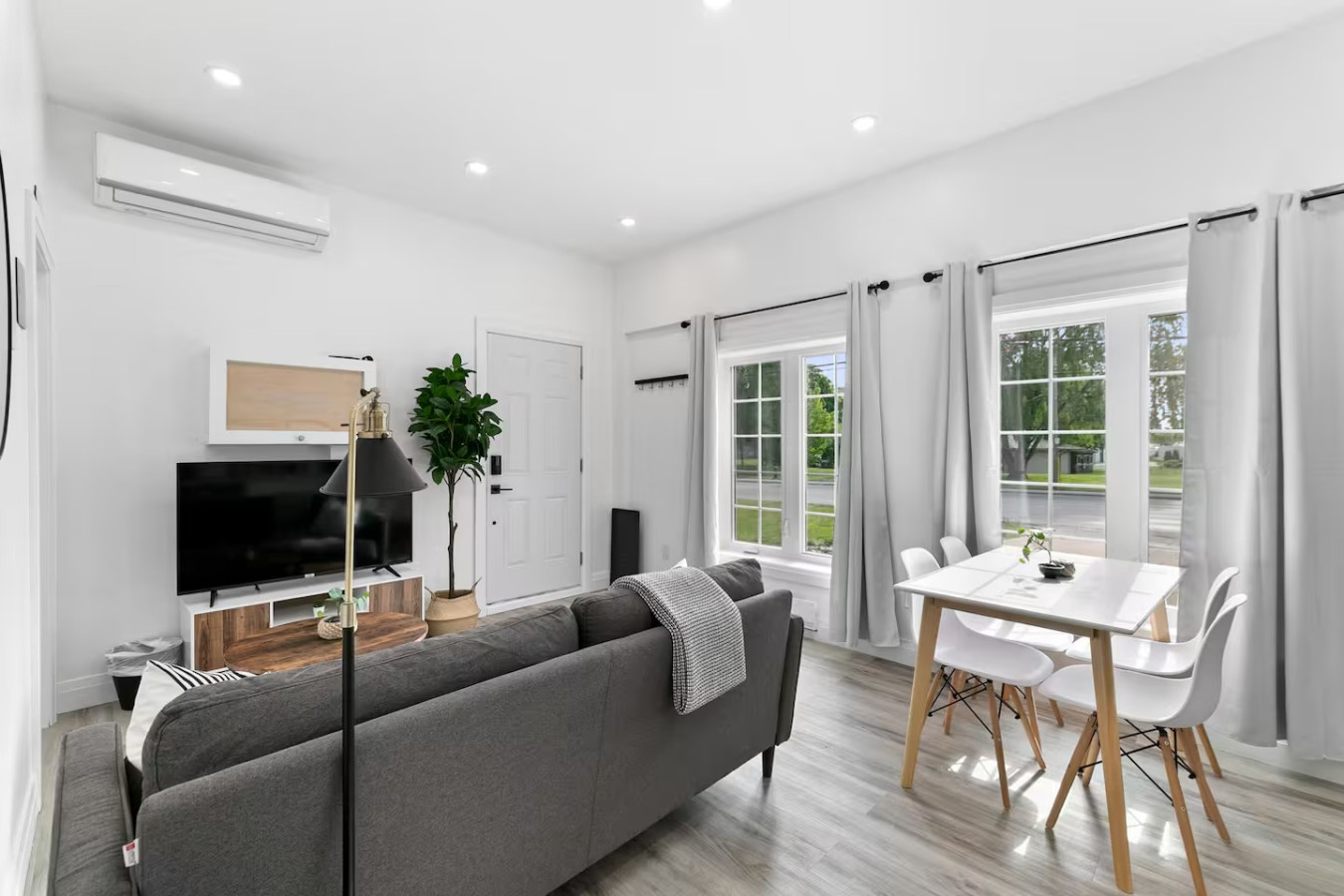 Relax in the living room and watch your favorite shows, lounging is a great way to unwind after a long day.