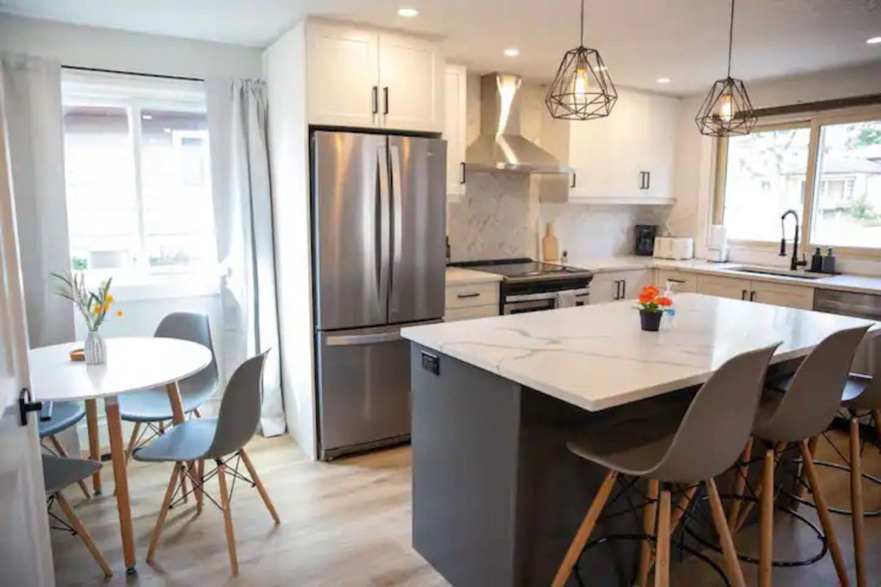 The dining area encourages you to gather with friends, enjoy a drink, and create lasting memories.