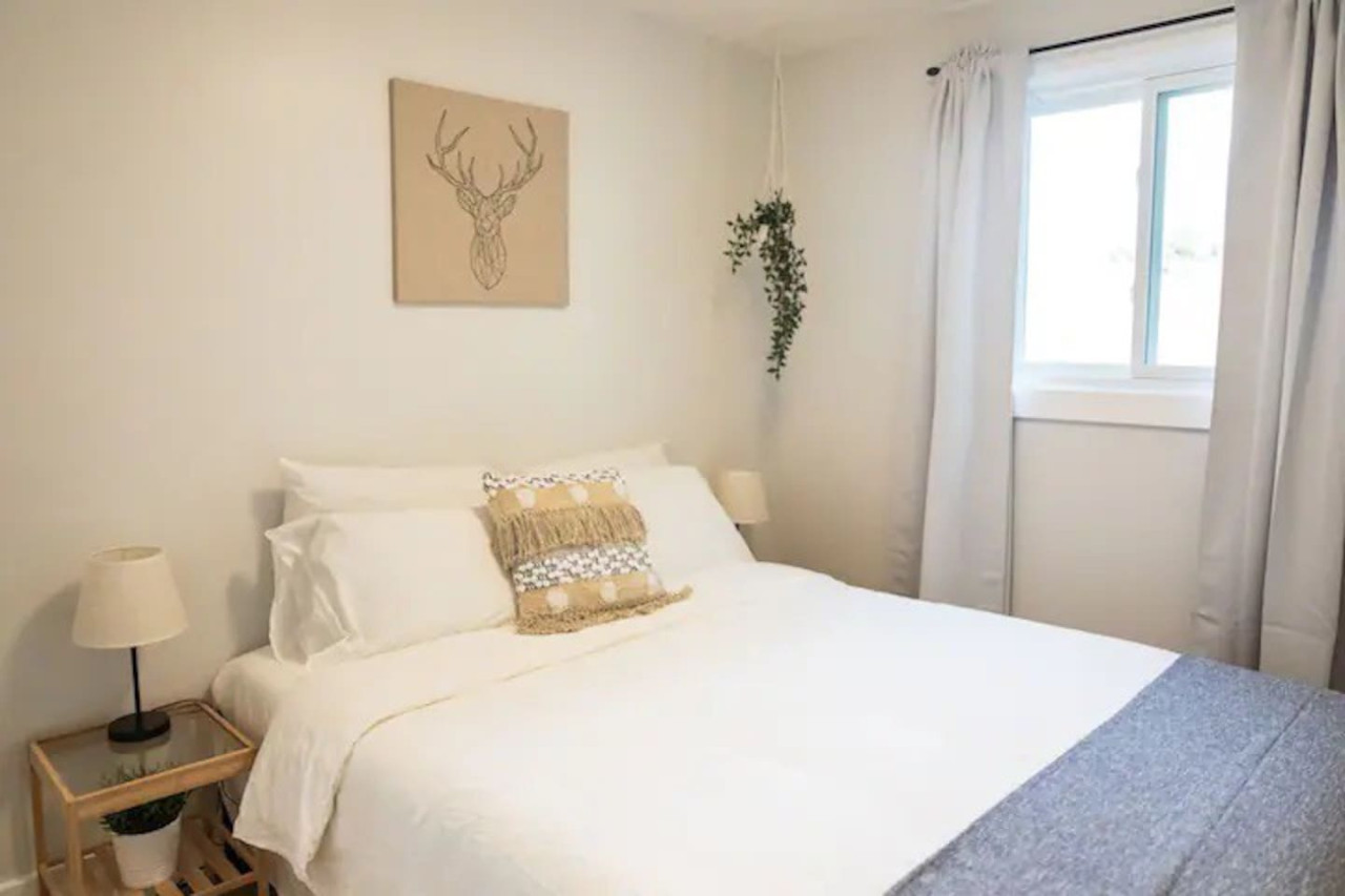 Luxurious bedroom featuring a comfortable bed, elegant decor, and plenty of natural light for a rejuvenating sleep.