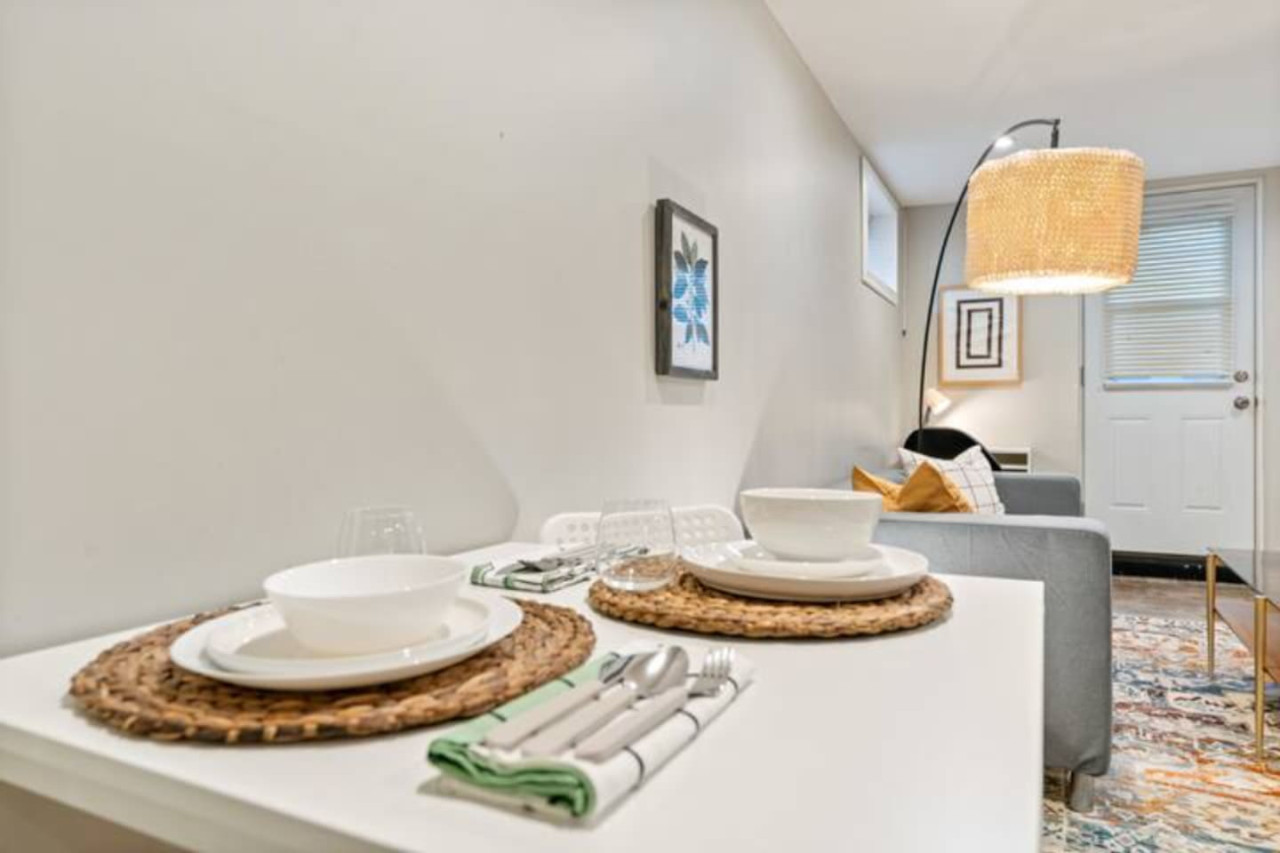 The dining area invites you to savor every moment, whether enjoying a quiet meal or hosting a festive gathering.