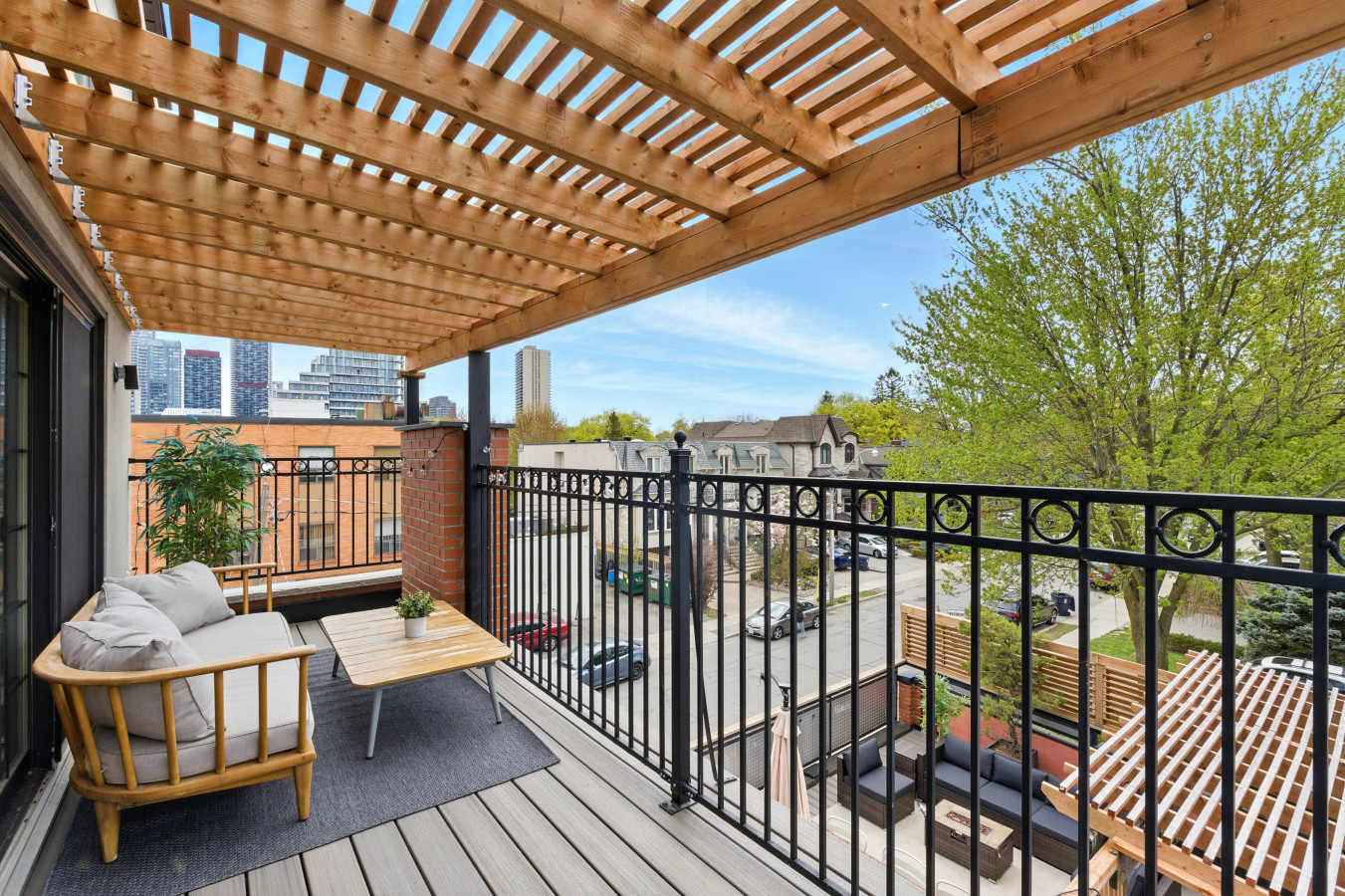 A peaceful retreat with comfortable seating, perfect for sipping your morning coffee or unwinding after a long day—your own little outdoor oasis.