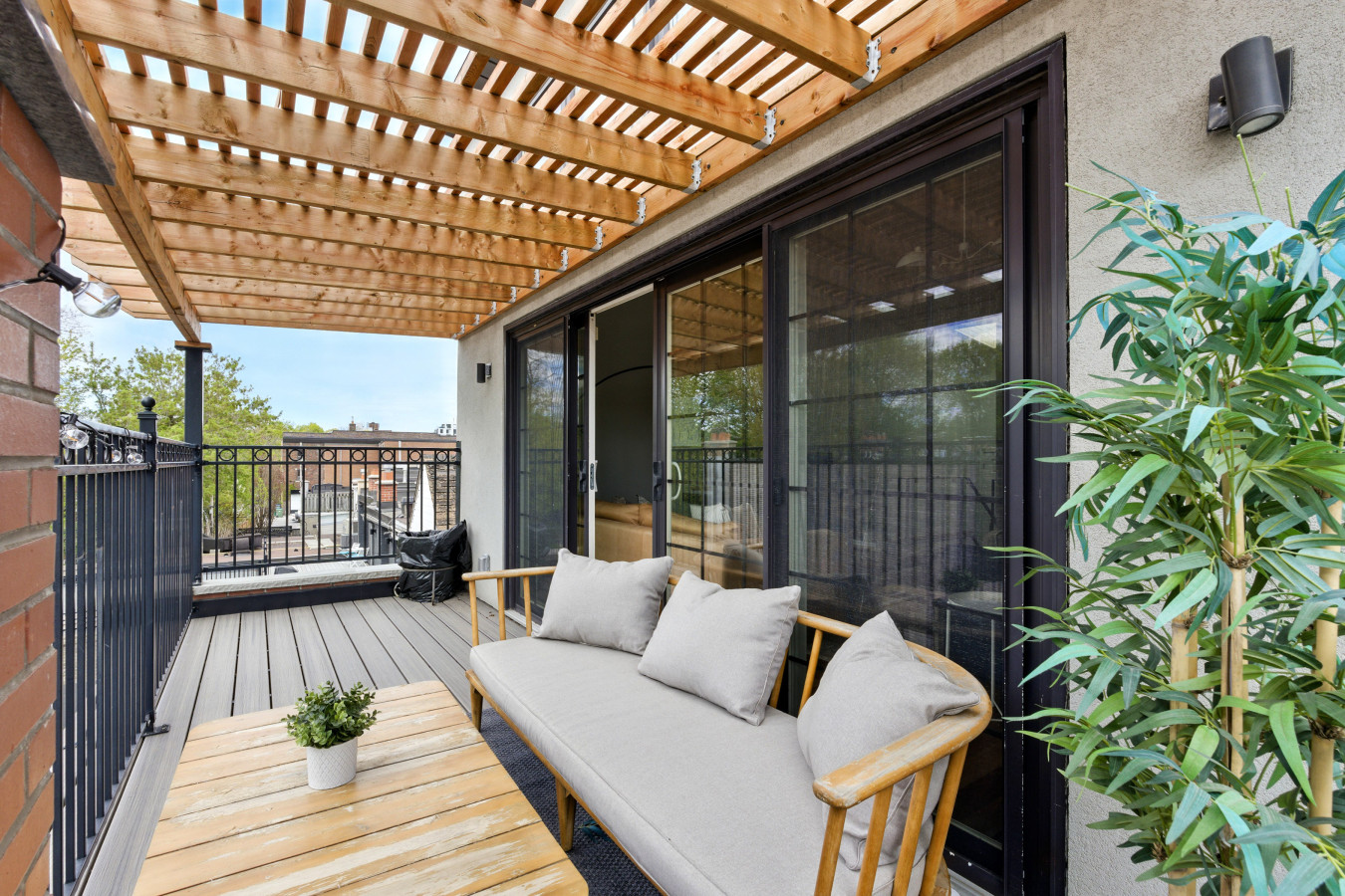 A peaceful retreat with comfortable seating, perfect for sipping your morning coffee or unwinding after a long day—your own little outdoor oasis.