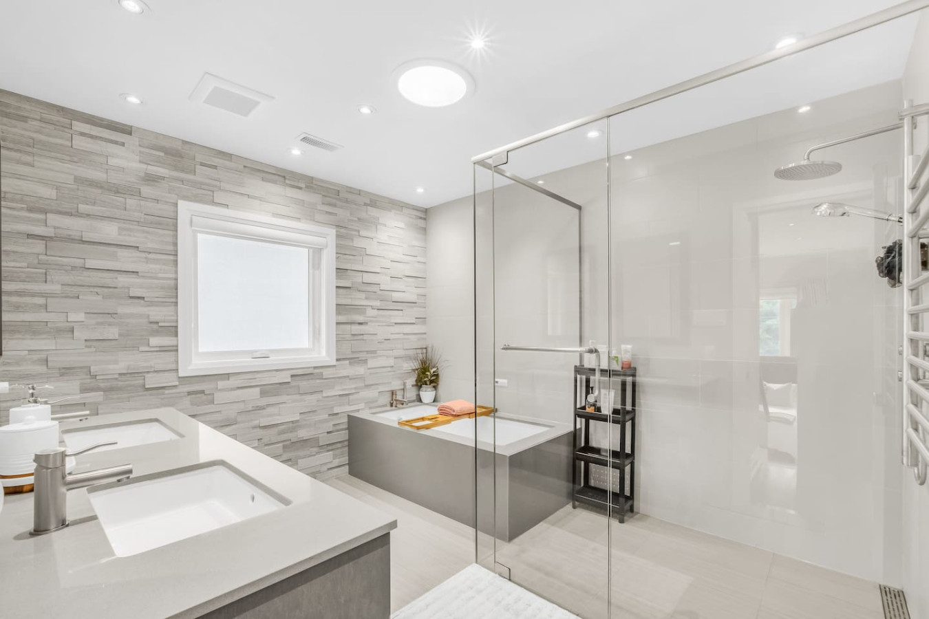 Spacious walk in bathroom