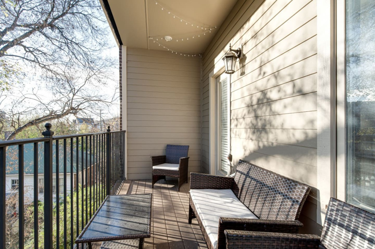 Sip coffee and take in the world on the private balcony off master bedroom