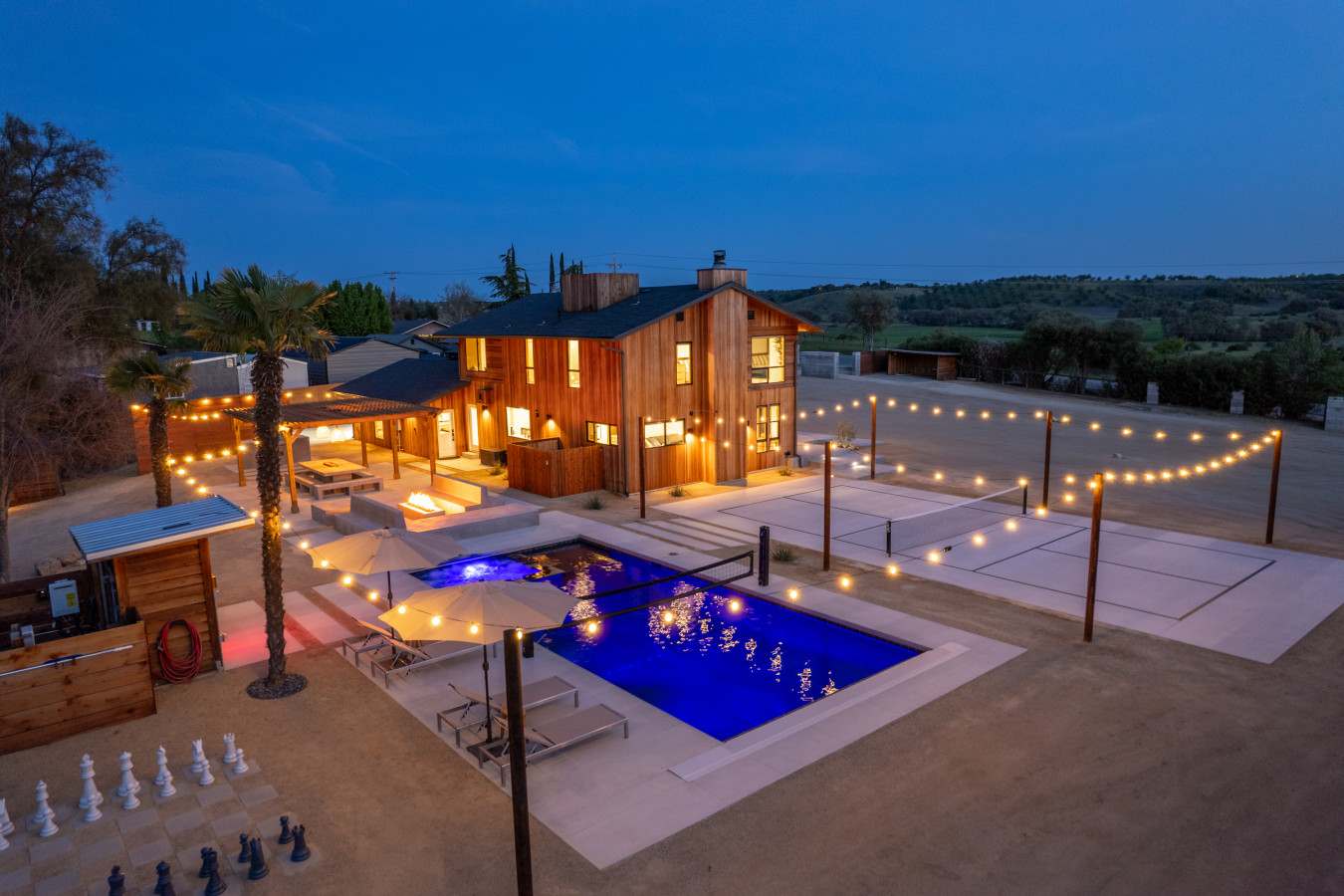 Heated Saltwater Pool And Sports Court - Stunning Wine Country Retreat - Paso Robles, CA