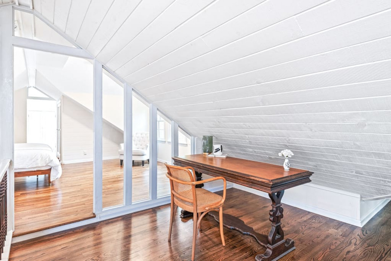 Get some work done on the antique desk while enjoying blazing fast wifi speeds.