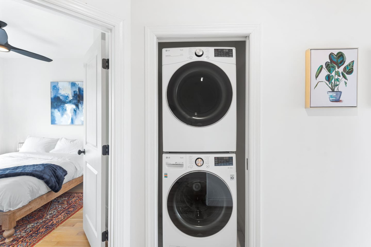 Laundry in unit for guests.