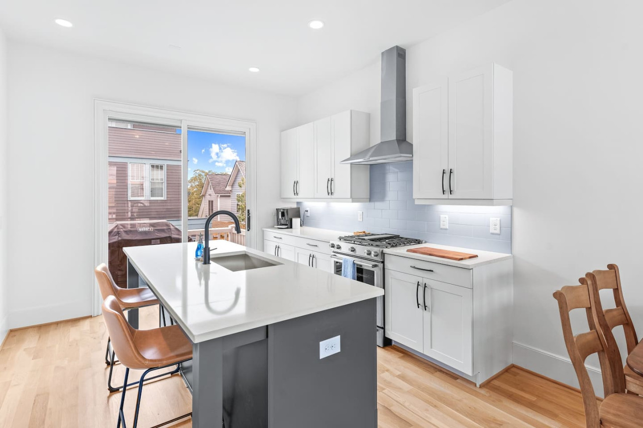 One of the highlights of our home is the chef's kitchen, which features Kitchen Aid appliances; a gas stove, oven, refrigerator, microwave, & dishwasher. Whether you're an experienced home cook or just looking to prepare a quick meal, you'll find everythi