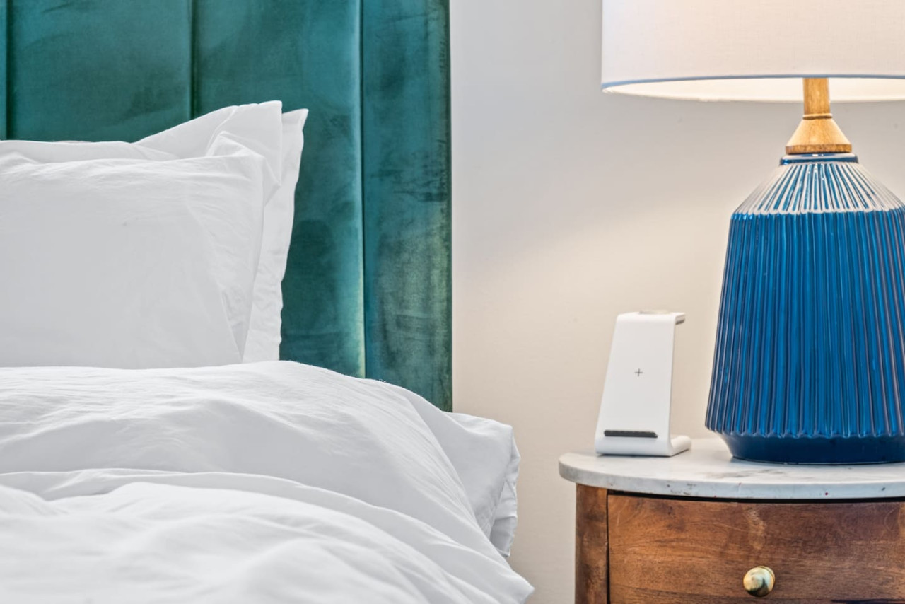 Two king beds with luxe Supima cotton sheets.