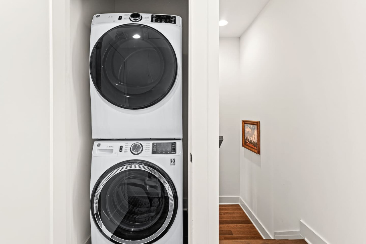 Laundry in unit for guests.