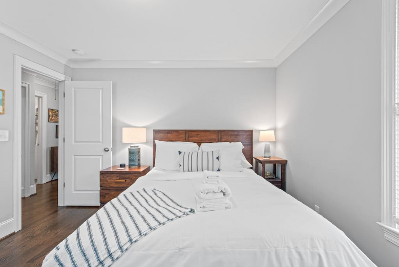 Second bedroom with queen-sized bed.