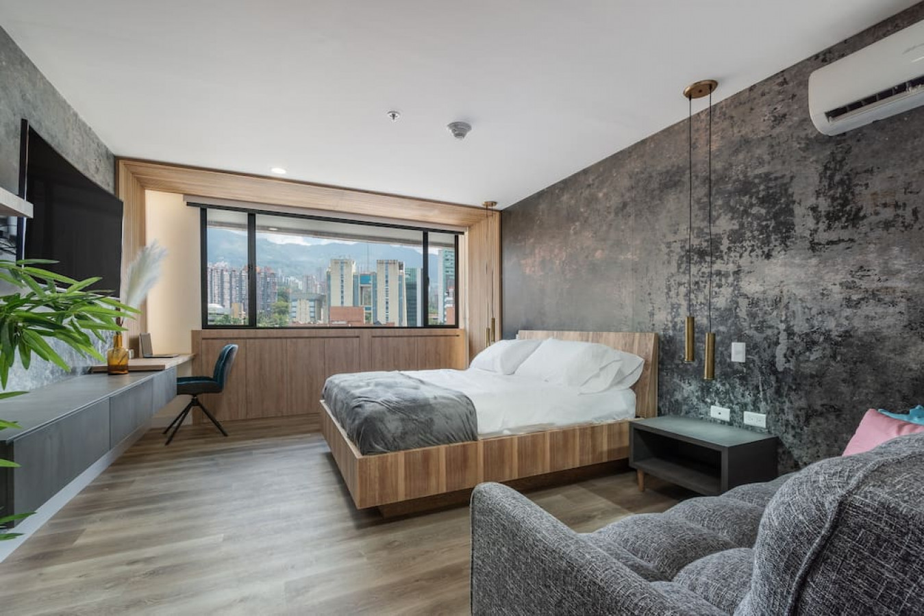 Front of plain black t-shirt.