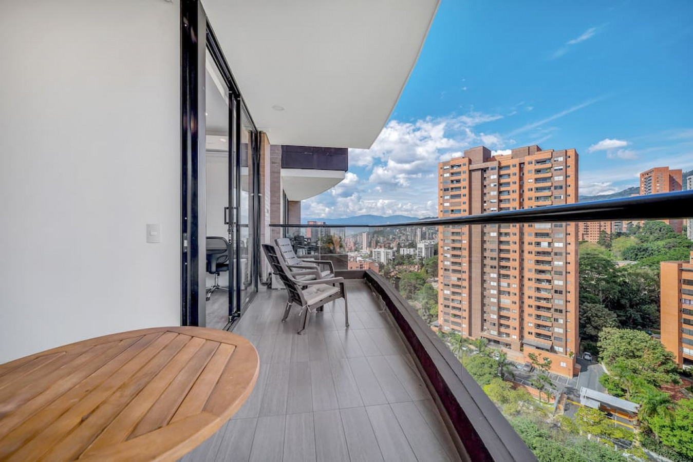 Front of plain black t-shirt.