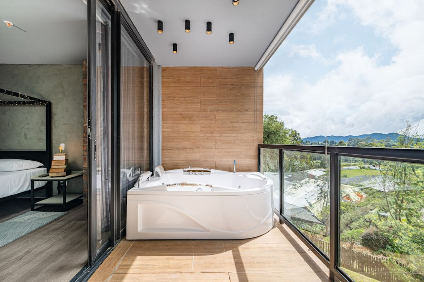 Front of plain black t-shirt.