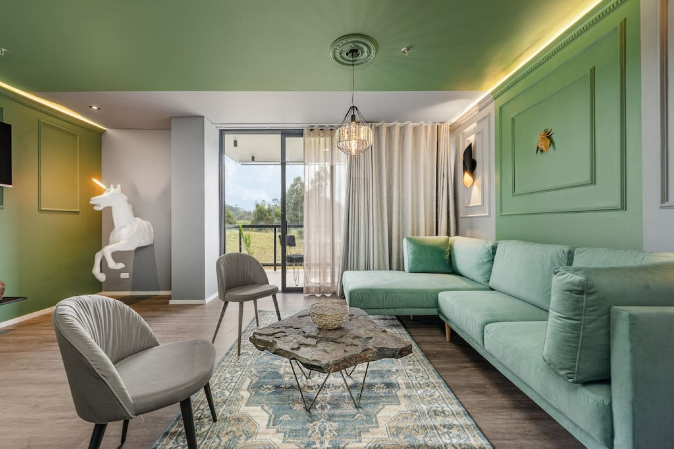 Front of plain black t-shirt.