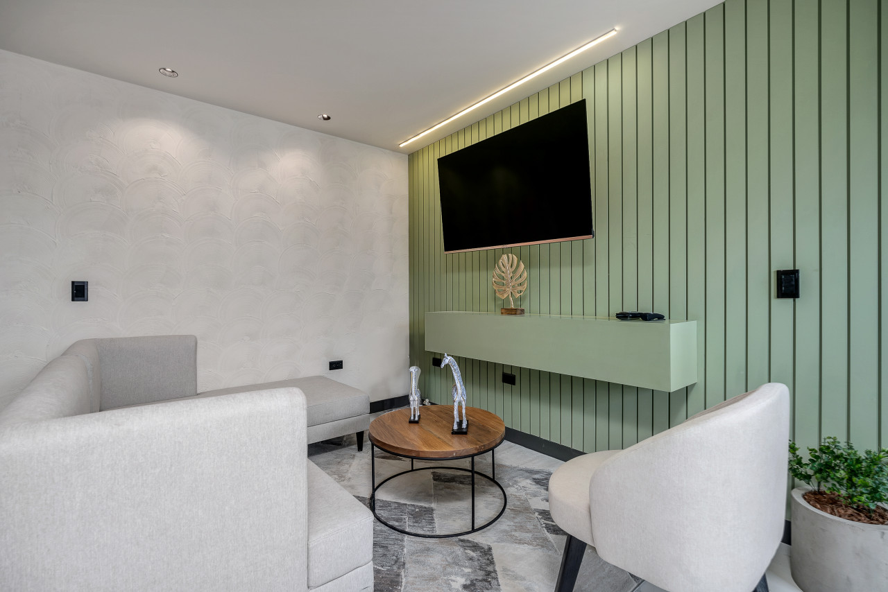 Front of plain black t-shirt.