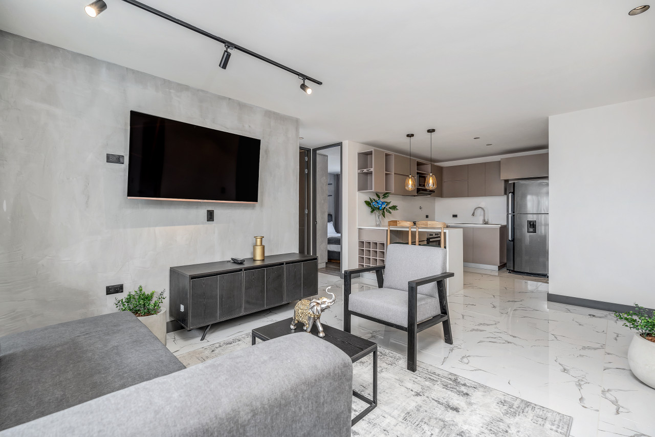 Front of plain black t-shirt.