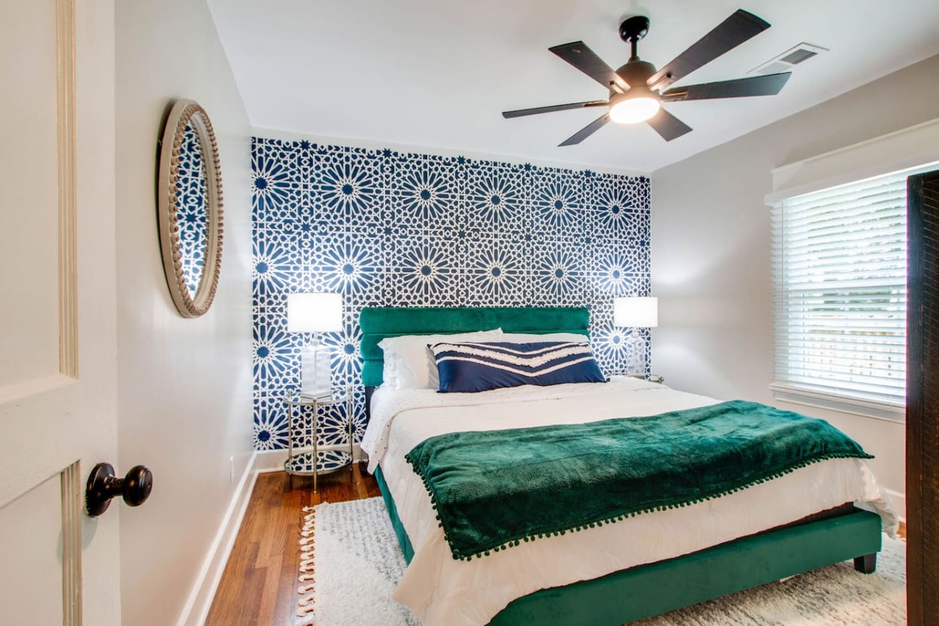 The second Master has a King Size bed with a 55" tv.