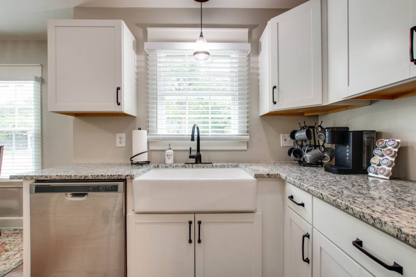 Rinse and refresh in our kitchen oasis, highlighted by a roomy farm sink that combines form and function for a delightful culinary experience