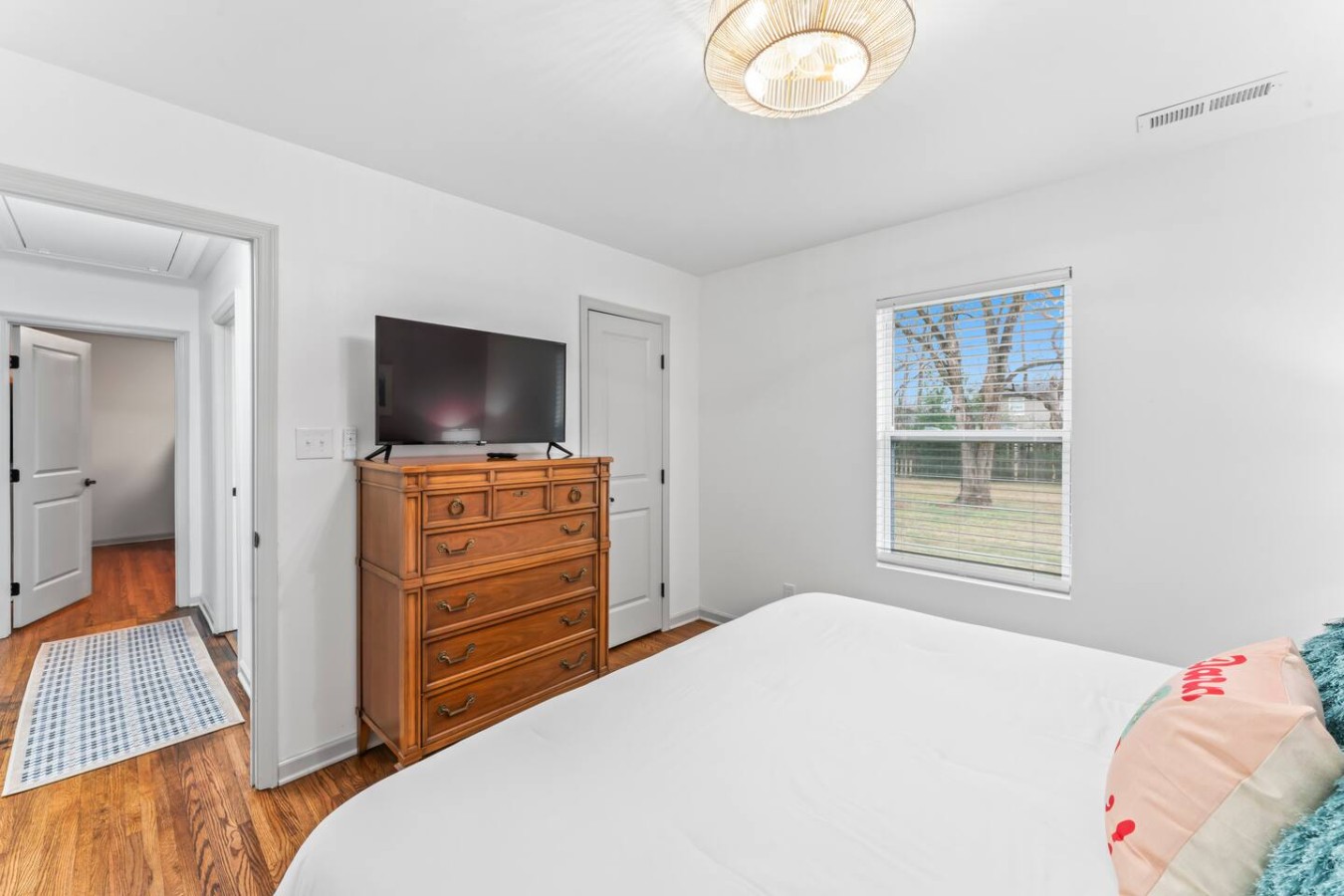 Second bedroom with king bed and TV