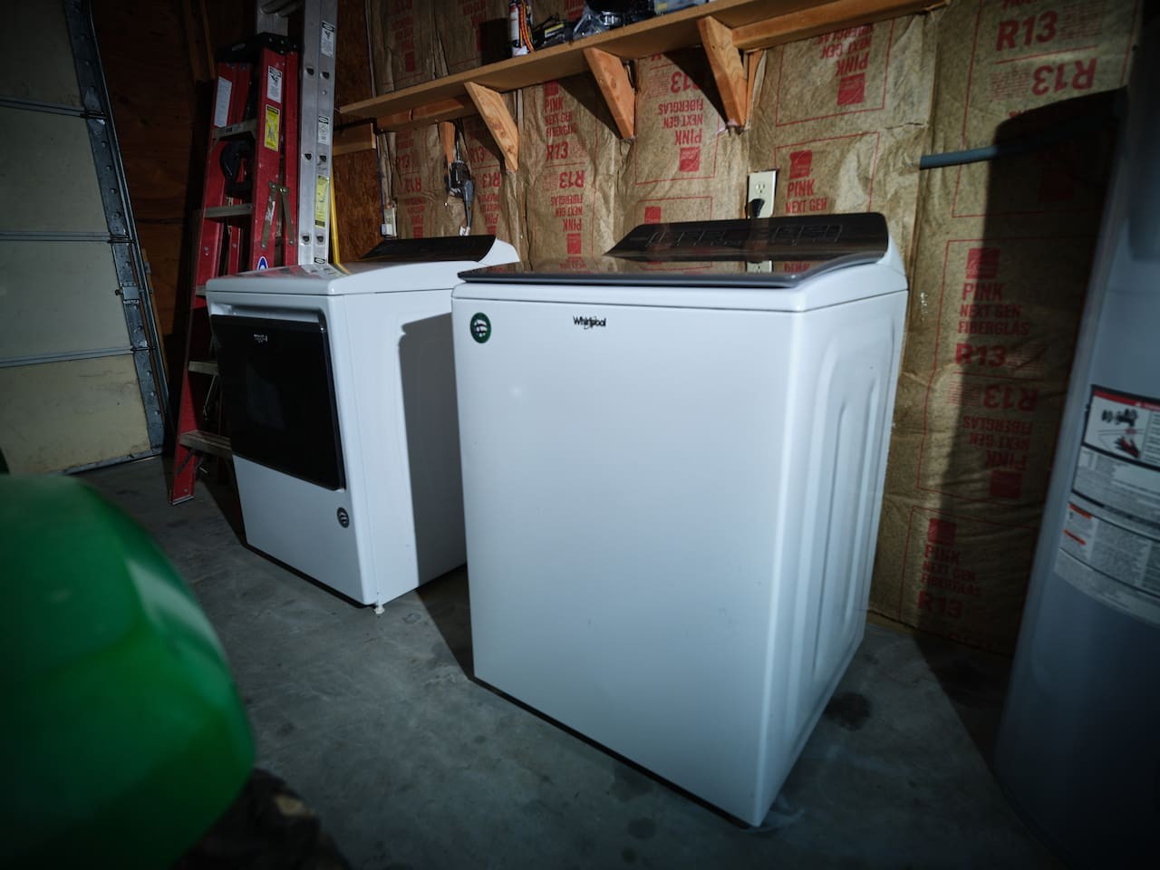 The garage is accessible from the back porch. The laundry is perfectly situated in the garage to provide ease of access but also ensure a quiet stay when you are washing a load.