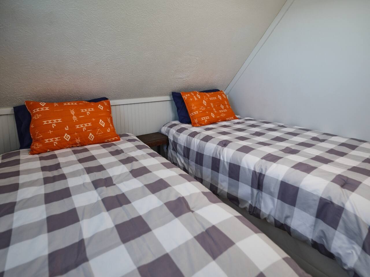 The Twin XL beds can be combined to make 1 large King bed.