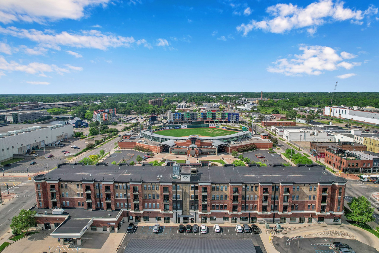 Just across lies Lansing Lugnuts Stadium, ready for action!