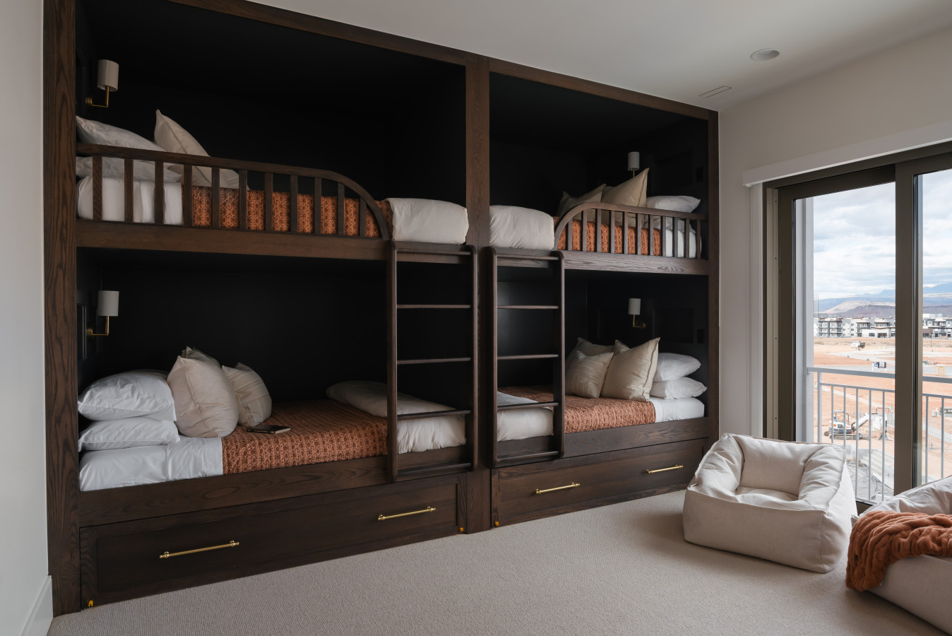 Bunk Room with 6 Queen Beds and Trundles