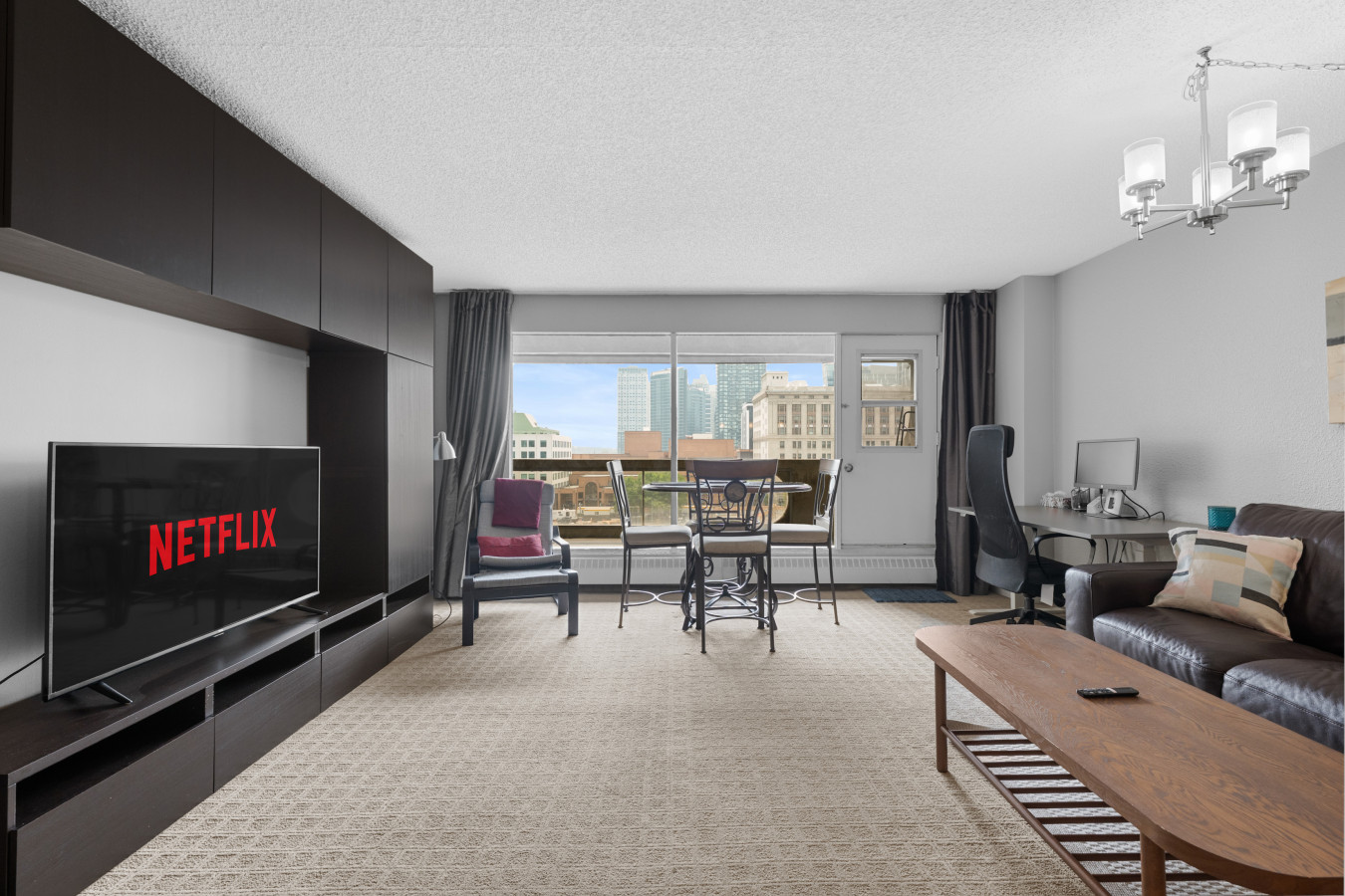 Furnished downtown Calgary suite set up for a long stay