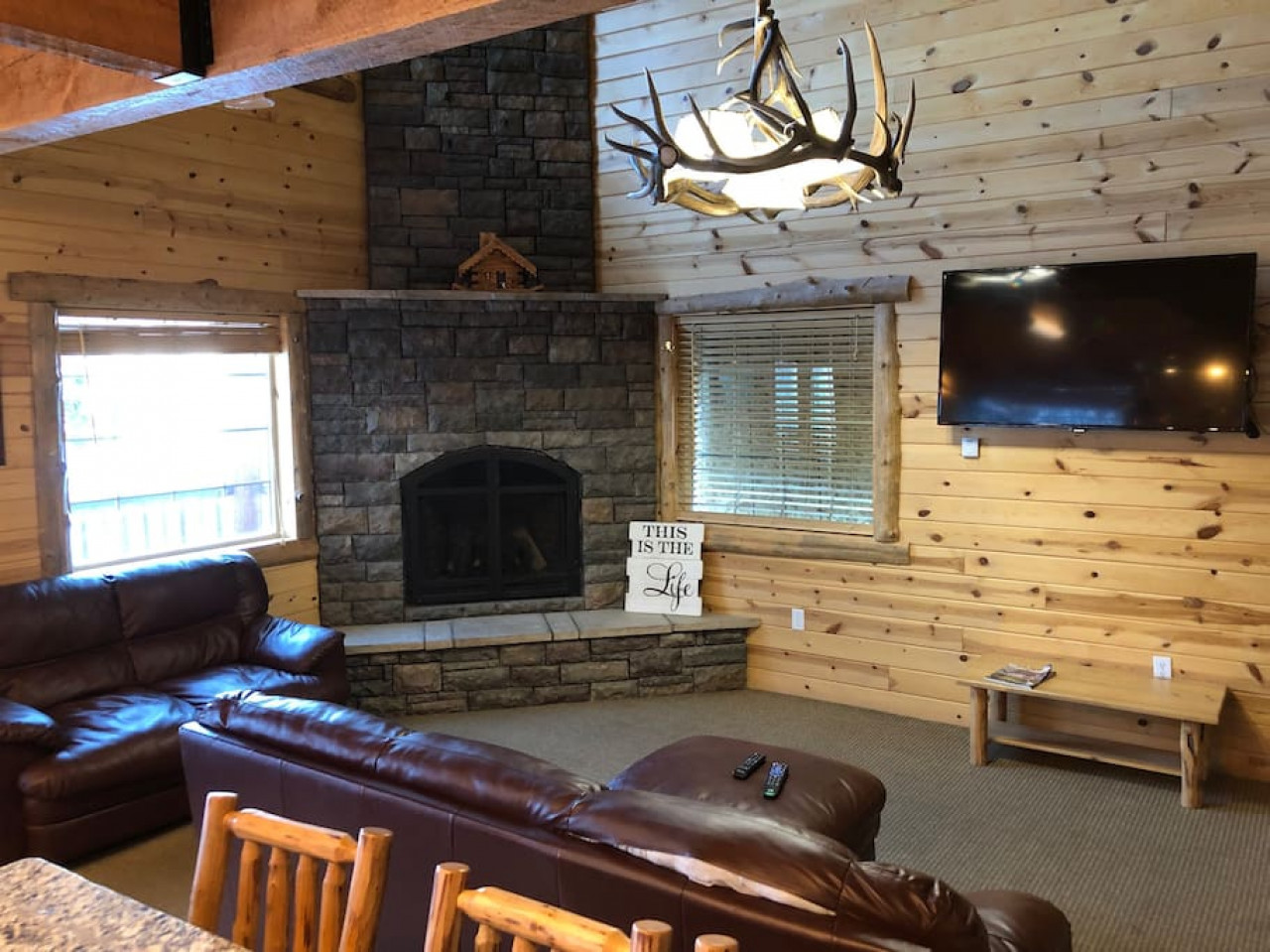 Warm up by the fireplace!