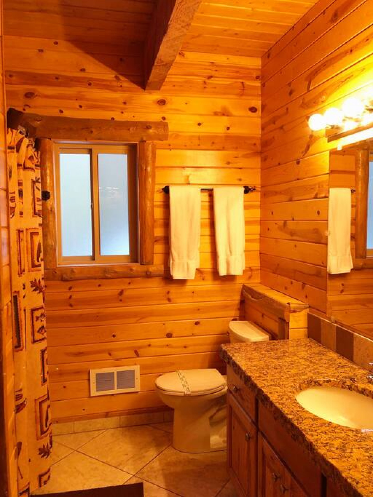 Spacious bathrooms