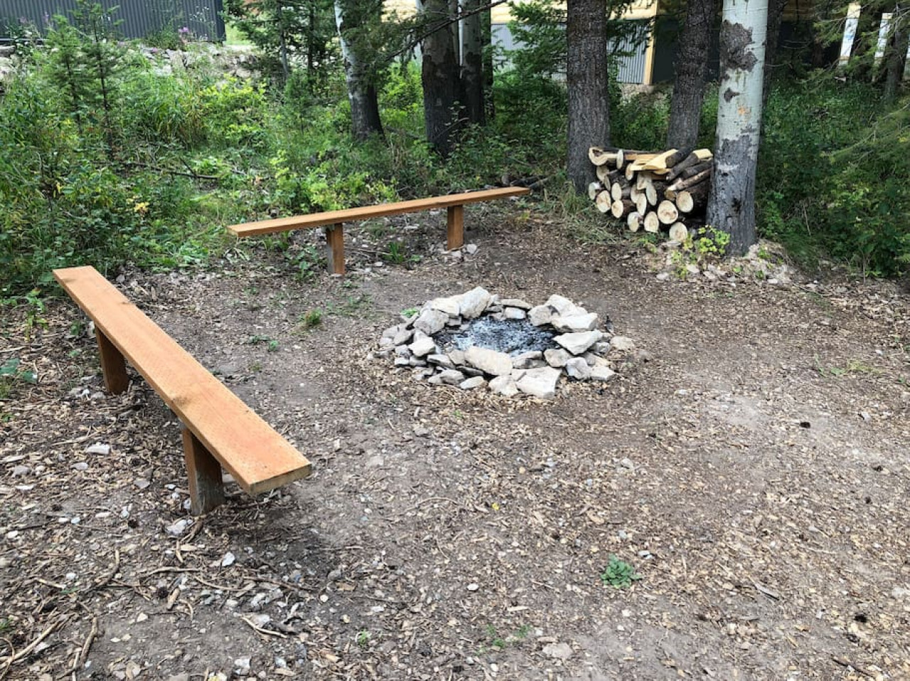 Firepit outside