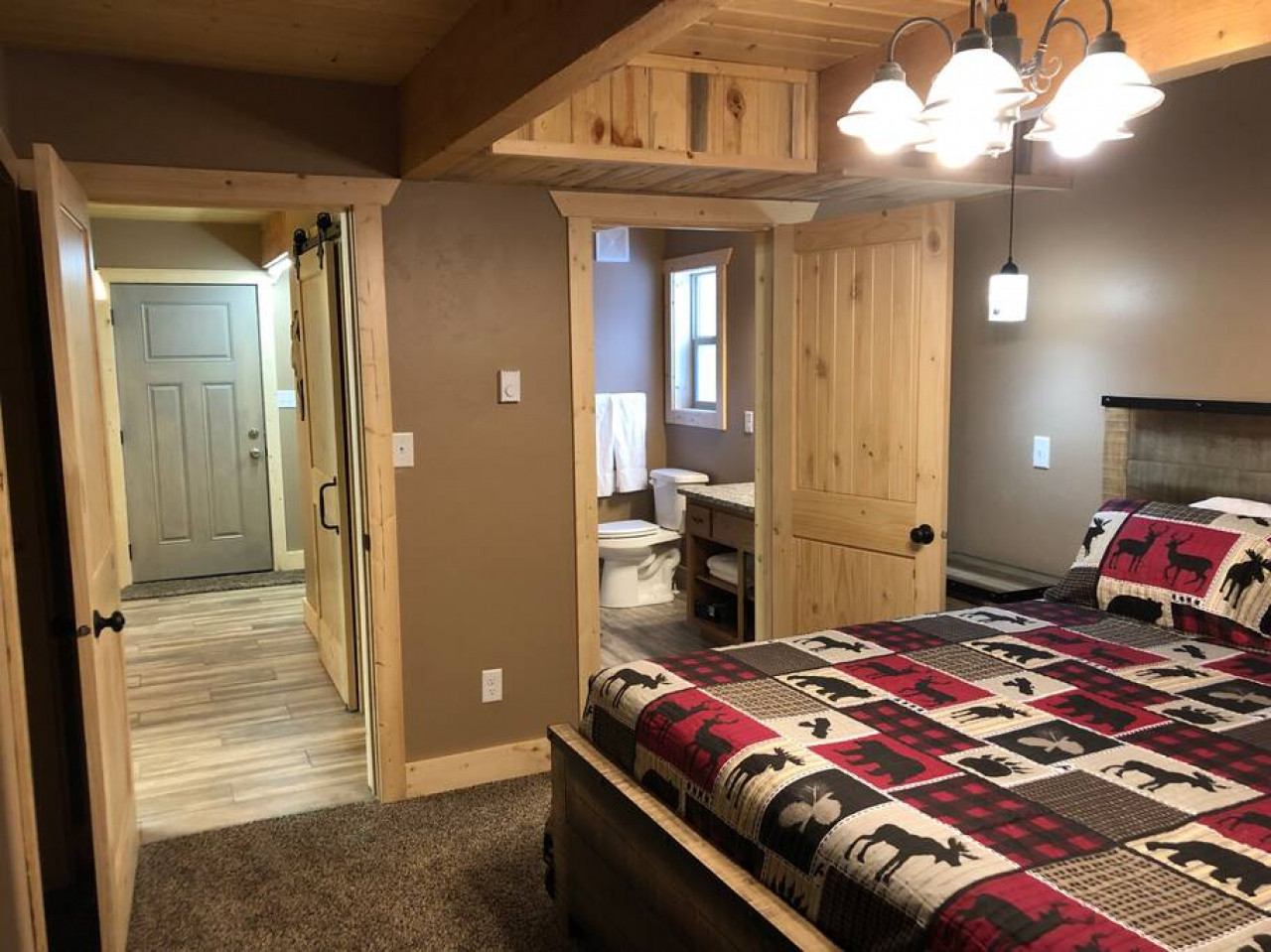 Separate entrance to main floor bath from the master