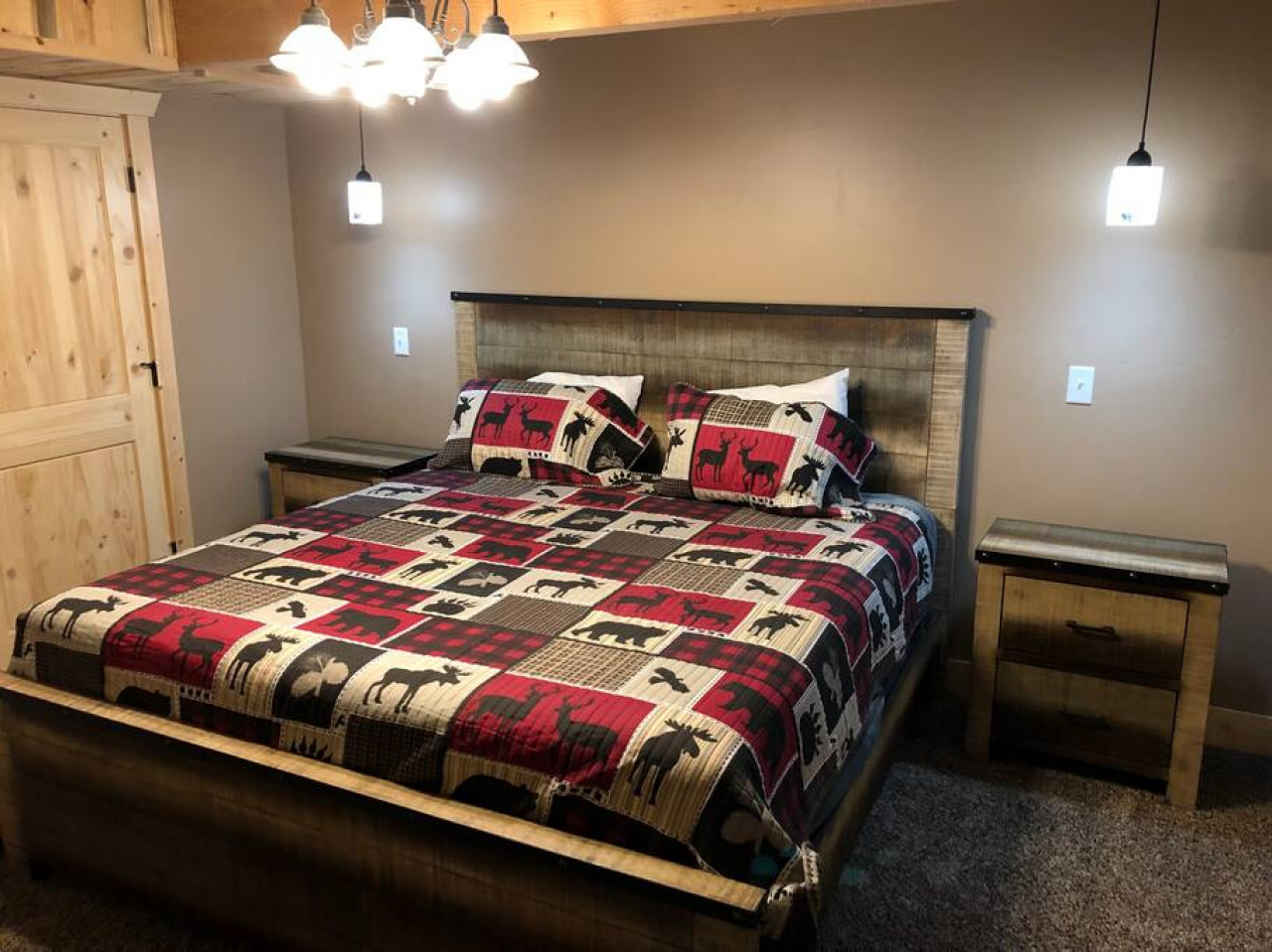 King bed in the master bedroom