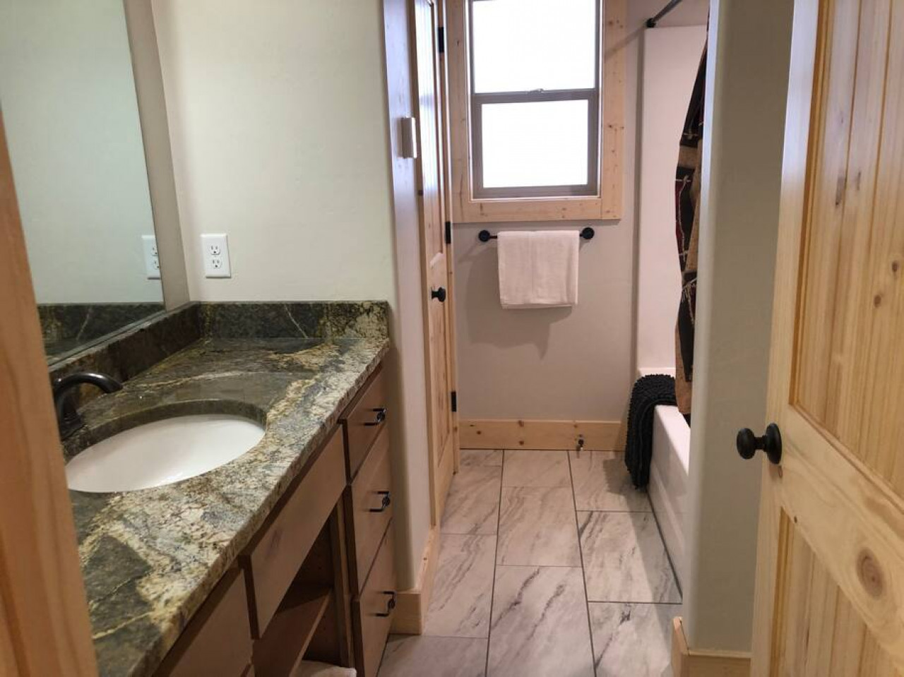 Spacious bathrooms
