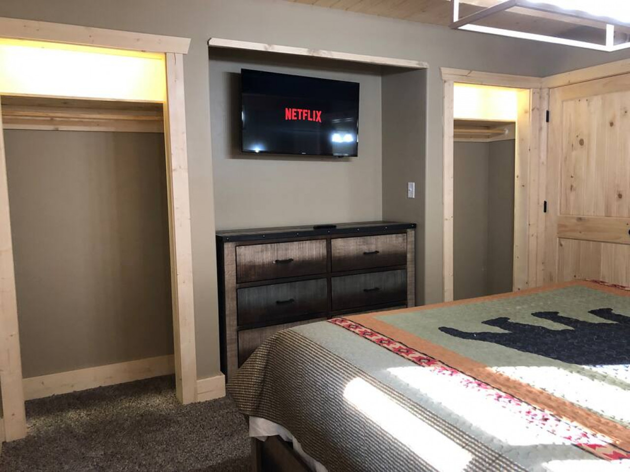 Smart TV, closets in master bedroom
