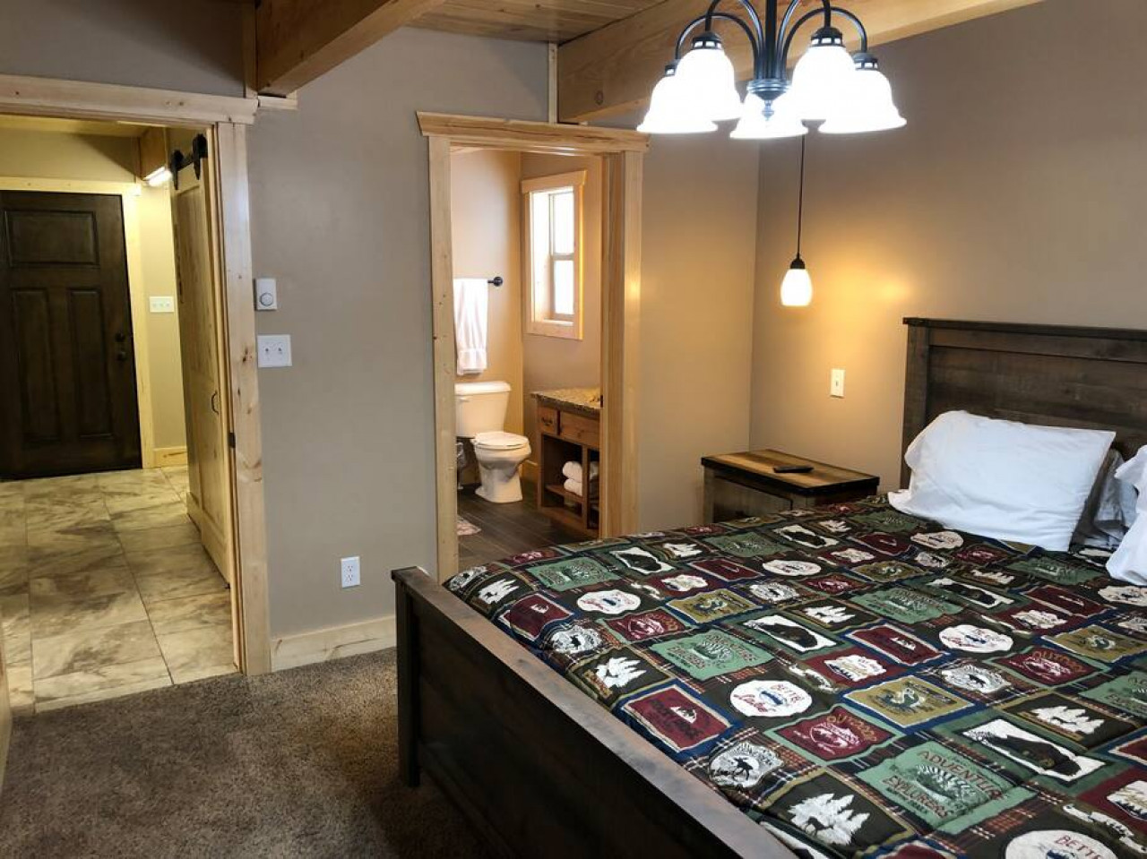 Separate bathroom entrance from the master room