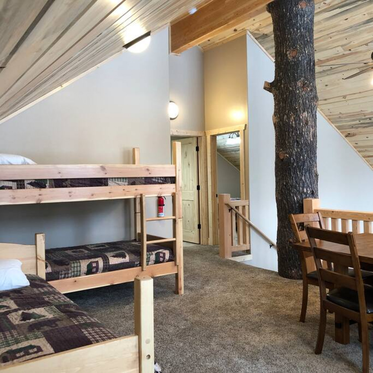 Room for everyone to sleep and hang out in the loft