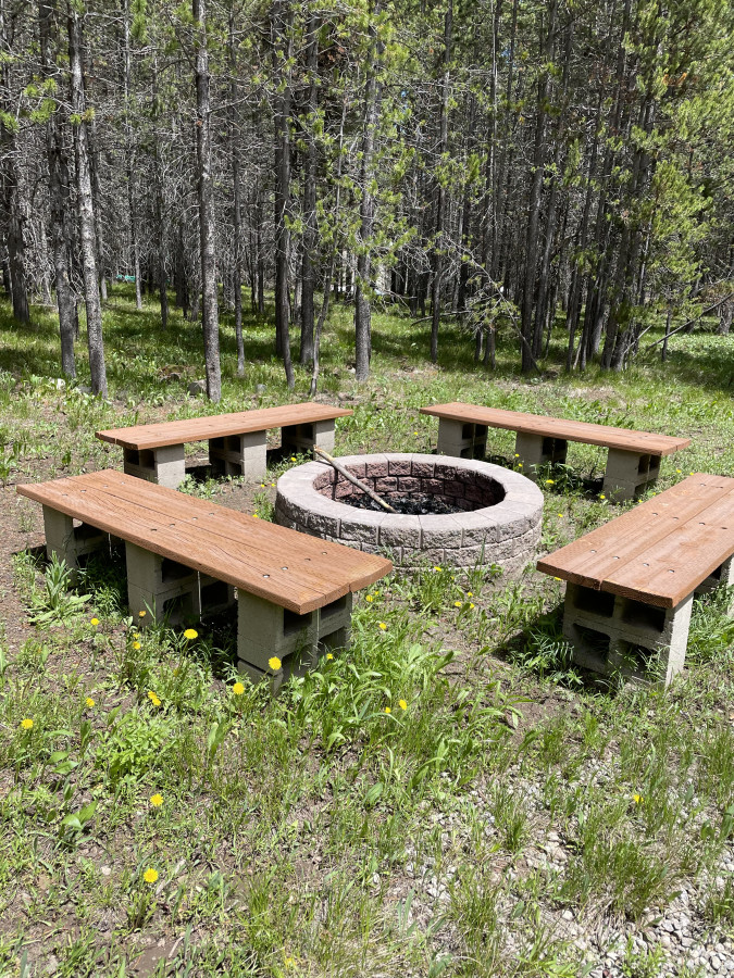 Firepit in the backyard