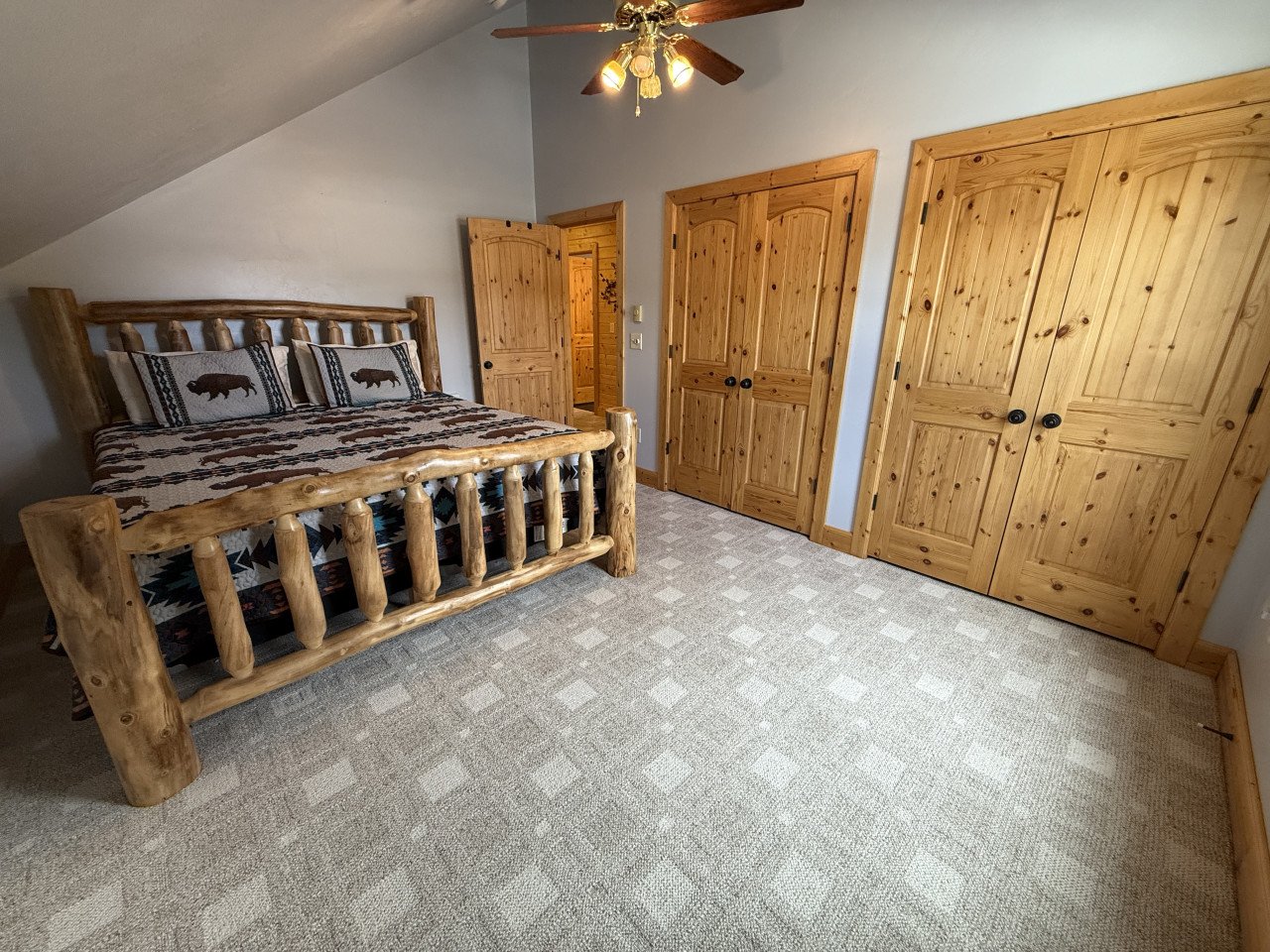 Upstairs bedroom with large closet space