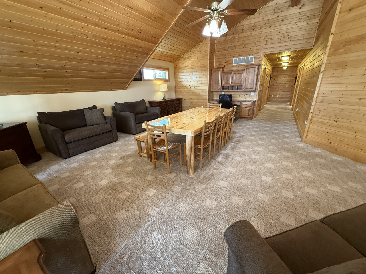 Extra sleeping upstairs with 4 pull out sofa sleepers