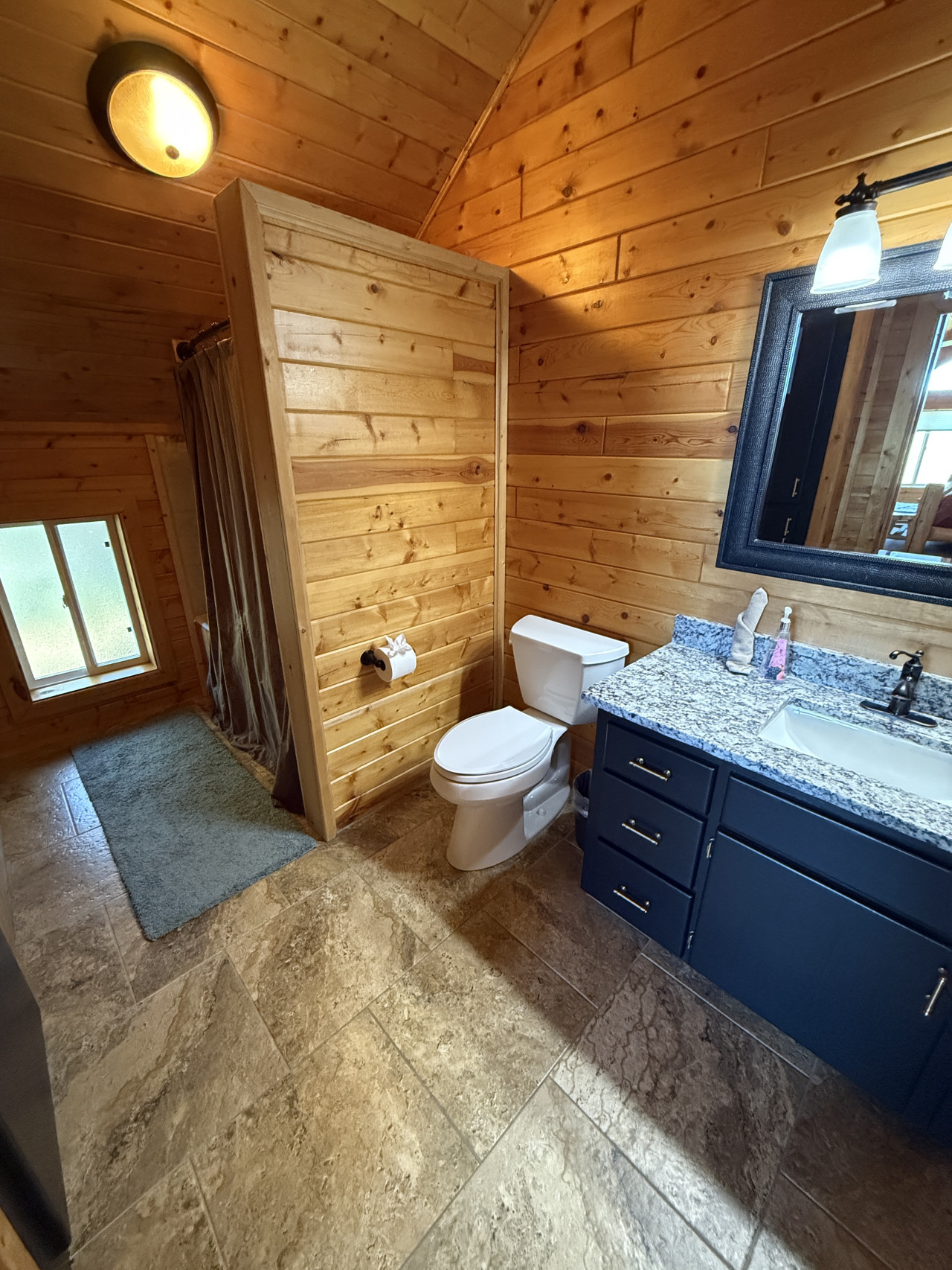 Attached bathroom for the master upstairs