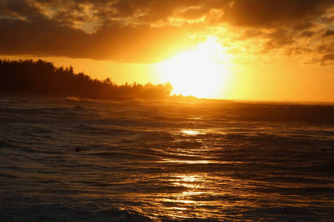 Sunset over Turtle Bay point