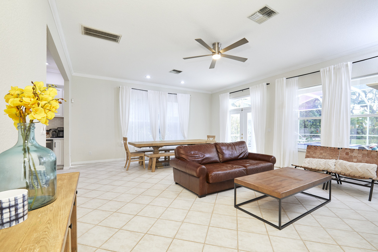 The Oasis Retreat | Heated Pool + Game Room + Basketball + Massive Yard | Near Beach & Golf thumbnail 32