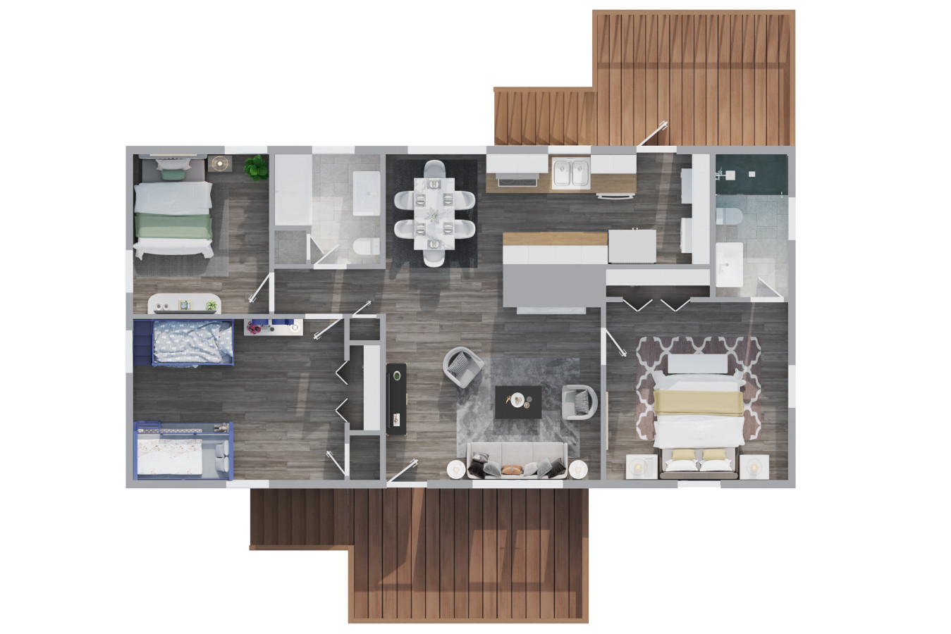 Hot Tub~Private~BBQ Grill~Bunk Room~Tropical Vibes 5
