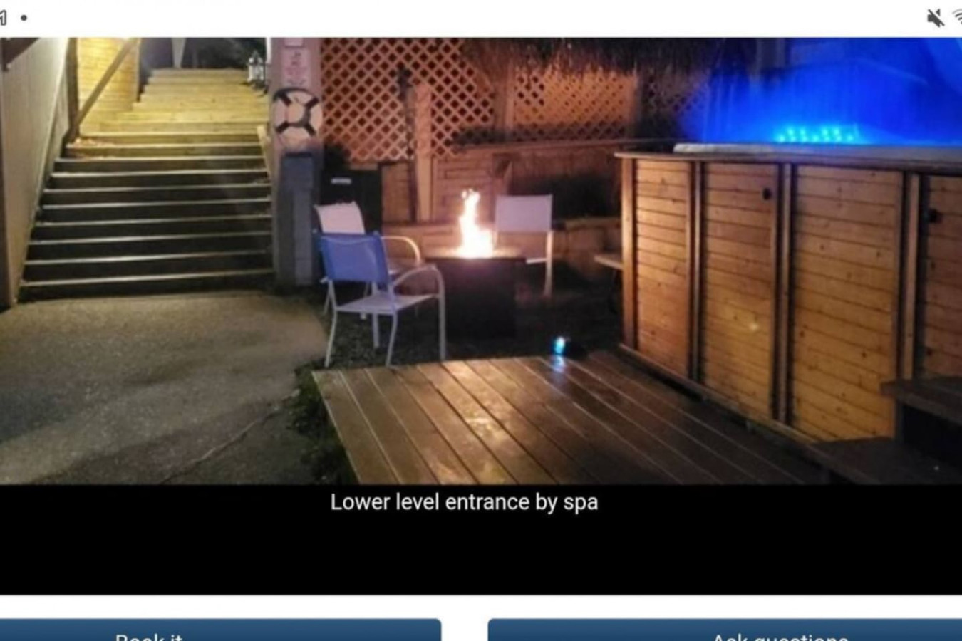 Campau Lake Lake level hot tub TIki bar, lakefront