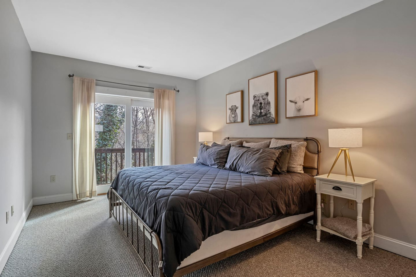 Bedroom #2 is downstairs and has a king bed.